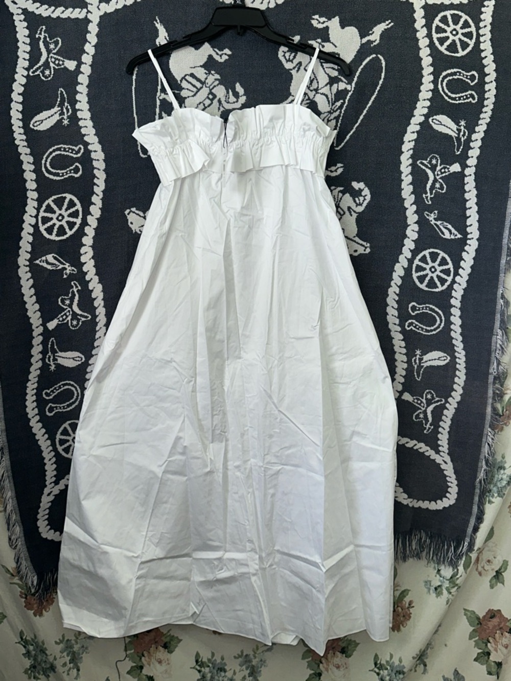 SOLID & STRIPED White Drawstring Swim Top